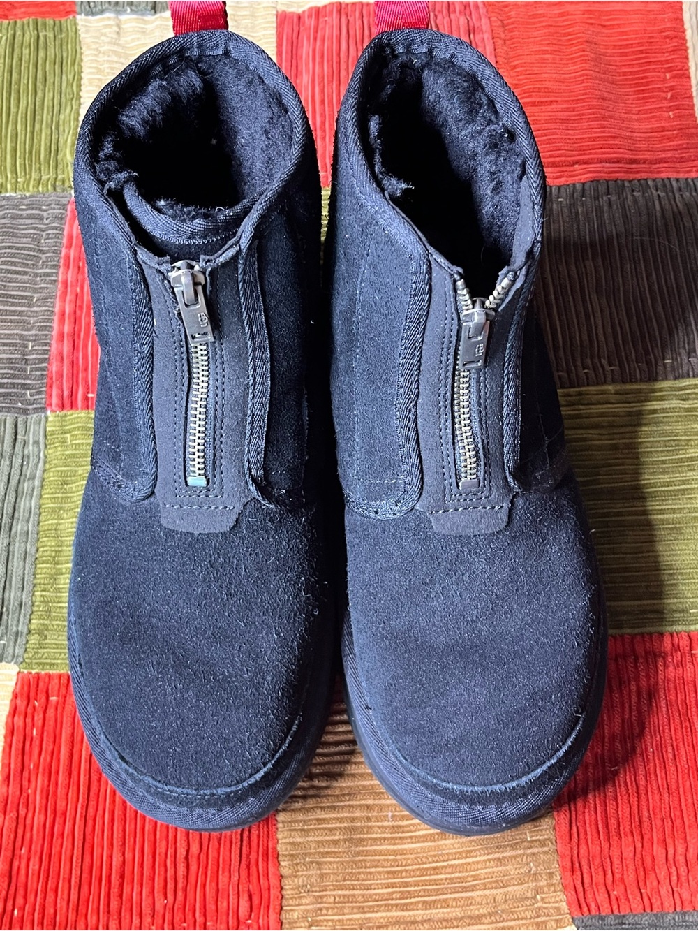 UGG Neumel Platform Zip Black Suede Boots
Women's Size 10 Style 1122677 - Picture 3 of 10